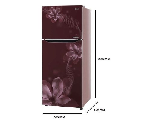 LG 260 L 2 Star Inverter Frost-Free Double Door Refrigerator (GL-N292KSOR)