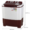 LG 7.0 KG Semi-Automatic P7010RRAY Washing Machine